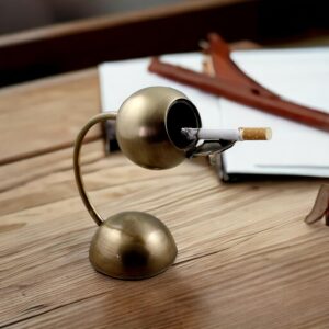 Vintage Brass Ashtray with Lid