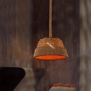 Vintage Basket Rustic Iron Lamp