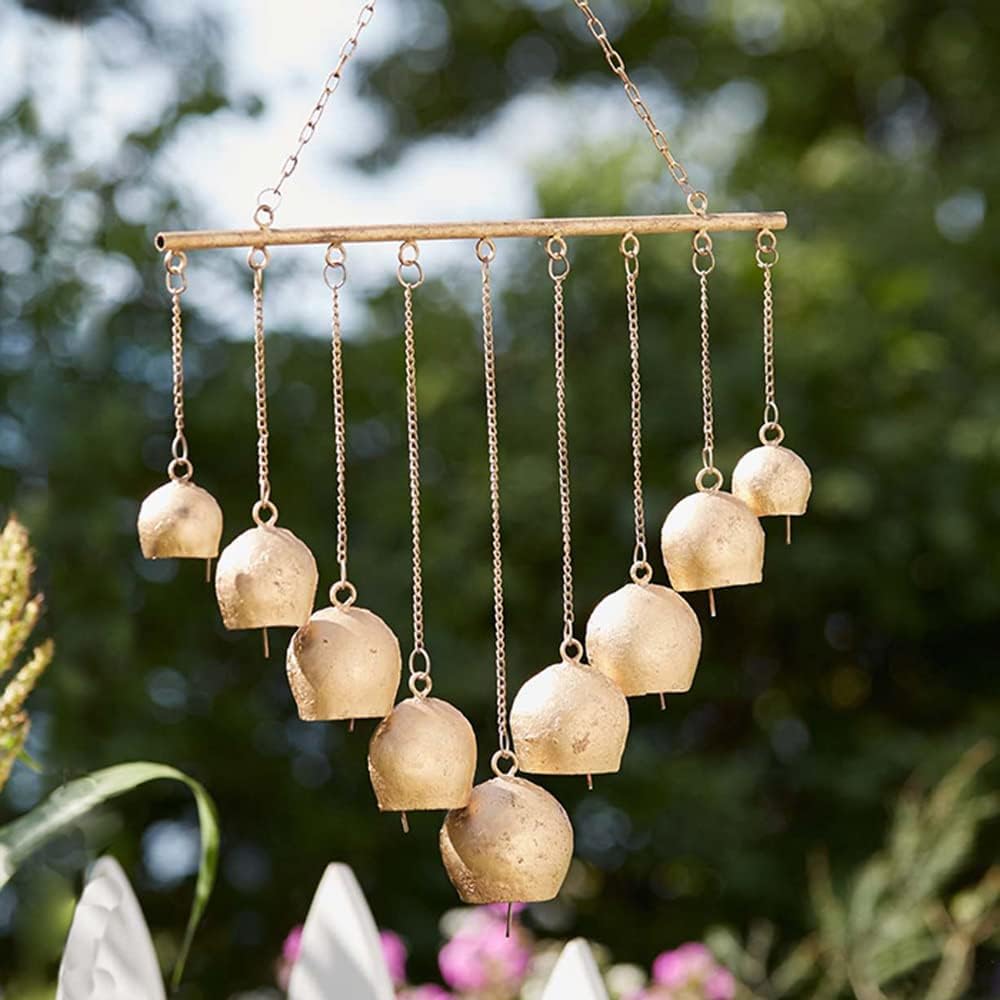 Rustic Metal Cowbell Windchime - Image 2