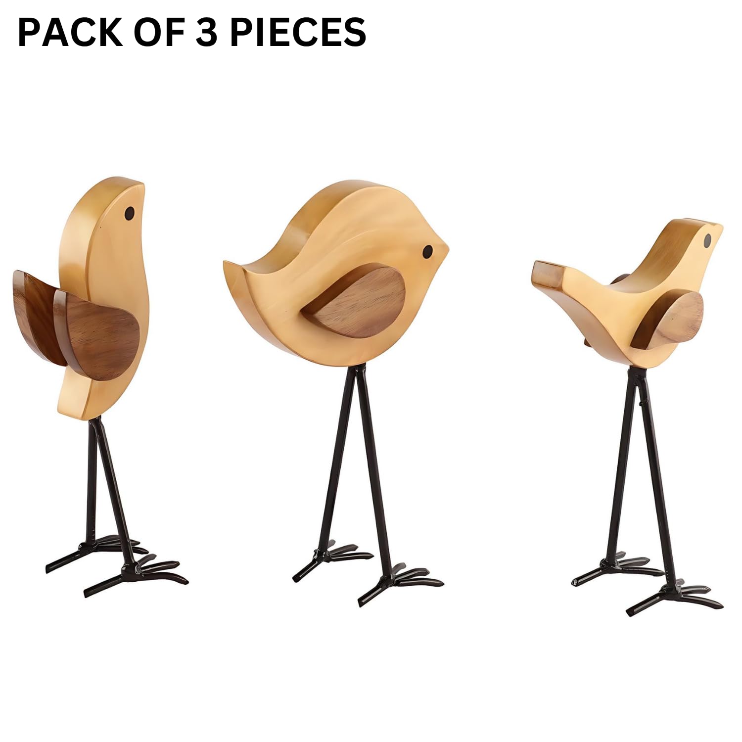 Wood Bird Family Decorative - Image 3