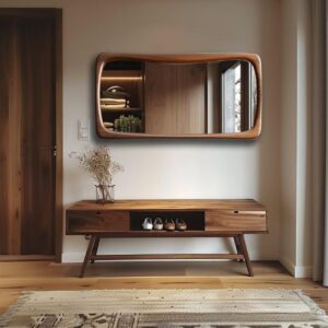 Wall Hanging Wooden Mirror Frame