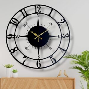 Metal Wall Clock for Home and Hall