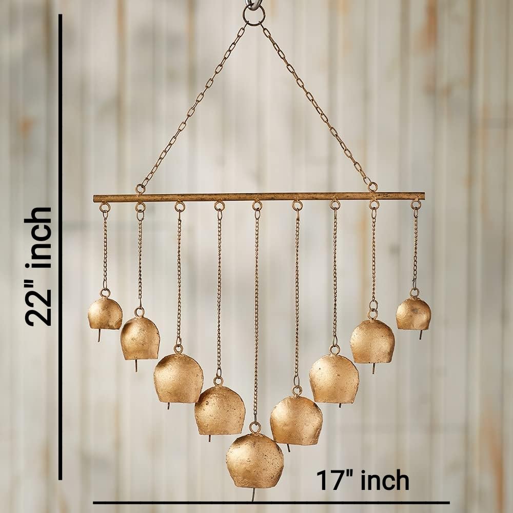 Rustic Metal Cowbell Windchime - Image 3