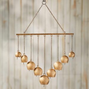 Rustic Metal Cowbell Windchime