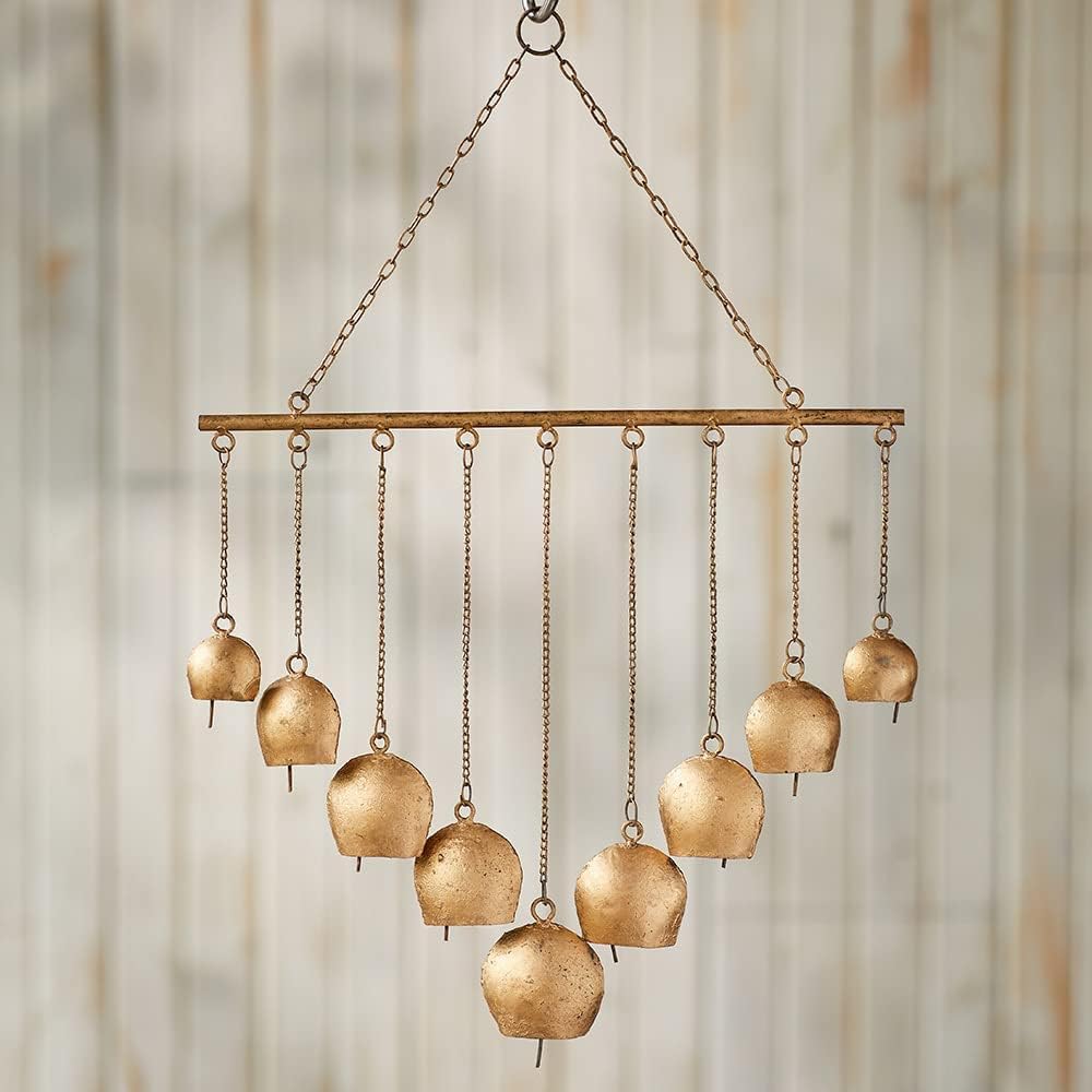 Rustic Metal Cowbell Windchime