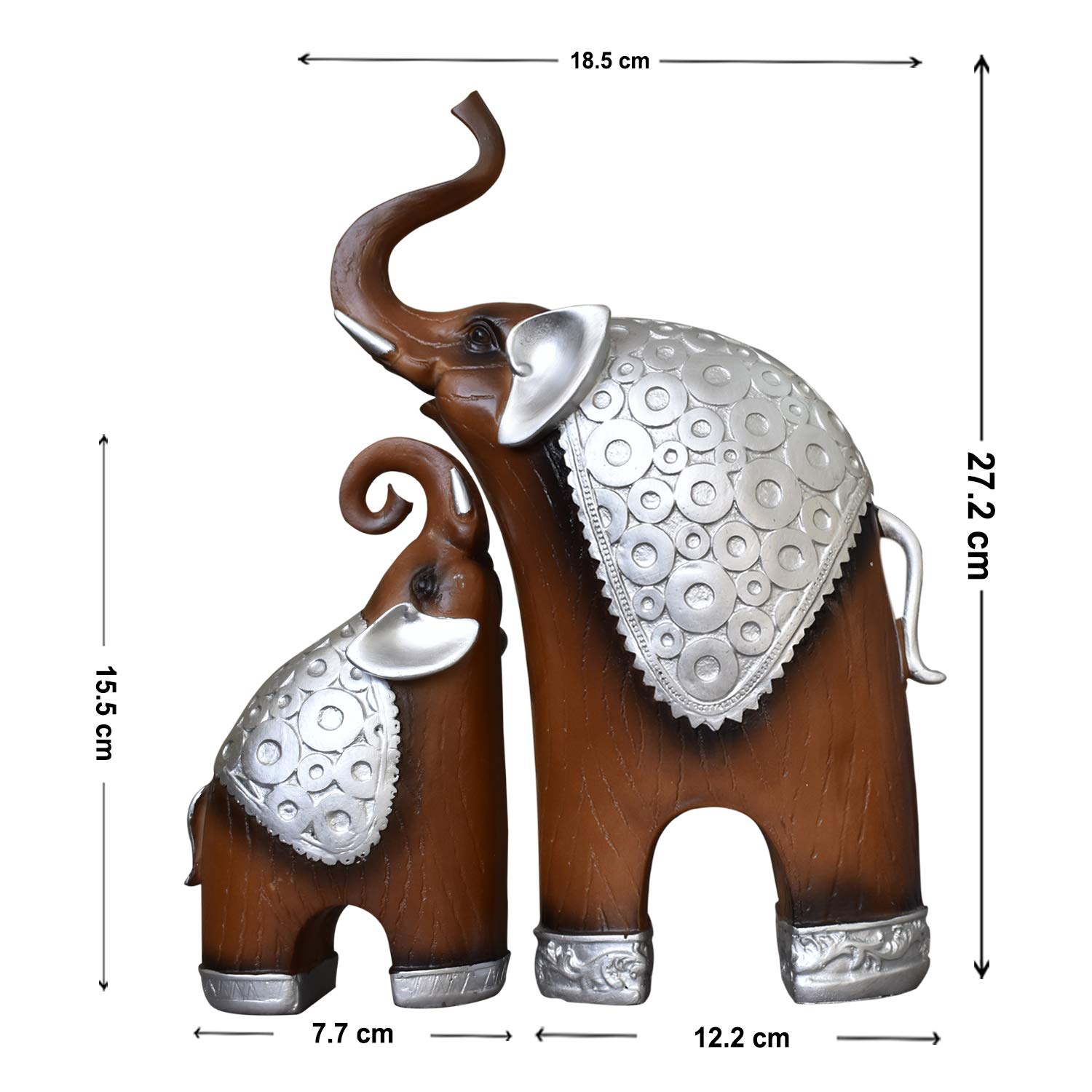 Thai Style Elephant Figurines - Image 2
