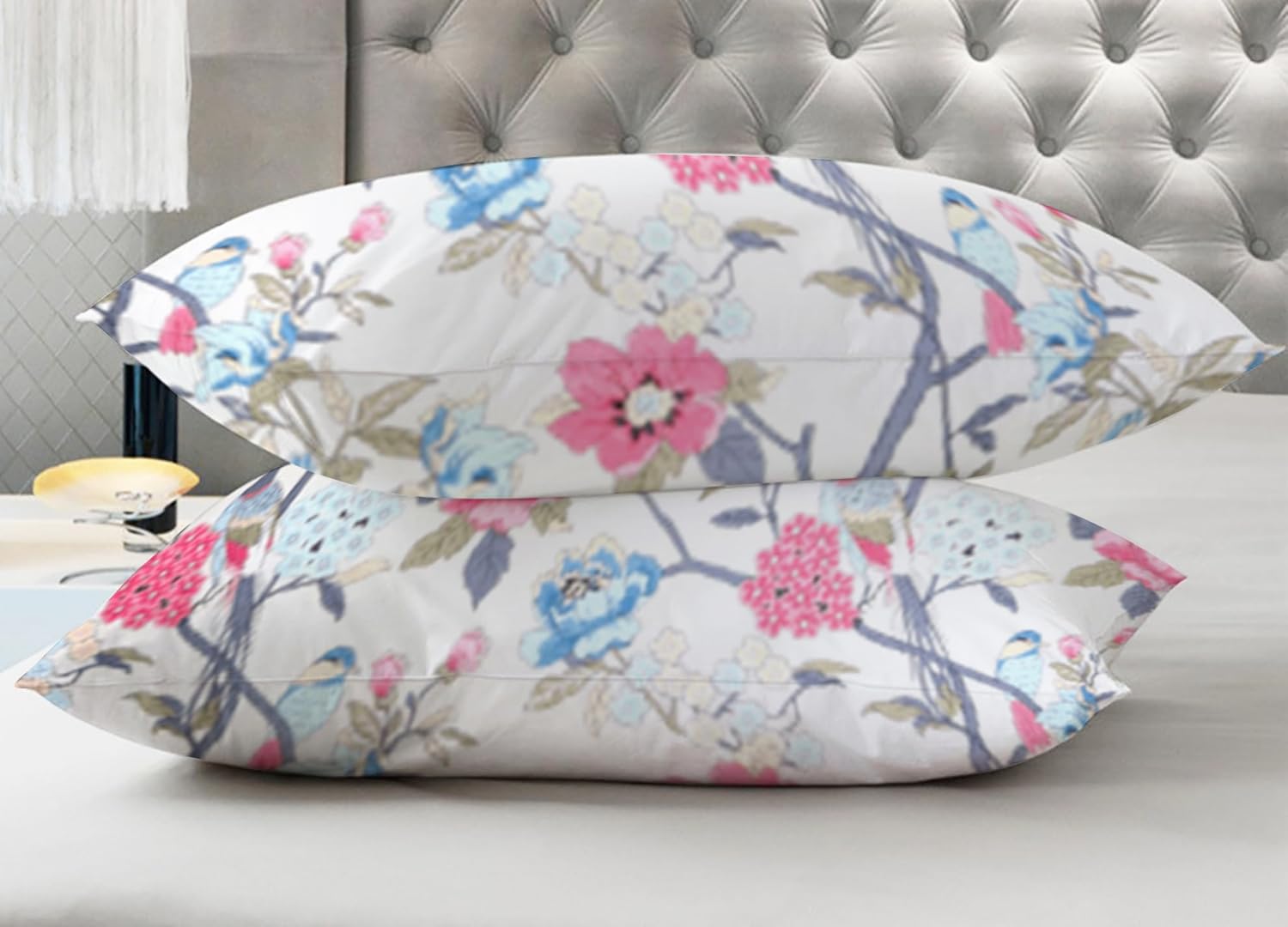 Printed Floral Design Pillow Cover - Image 3