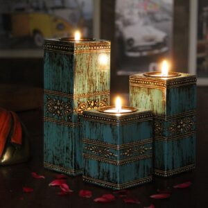 Handmade Wooden Tea Light Candle Holder