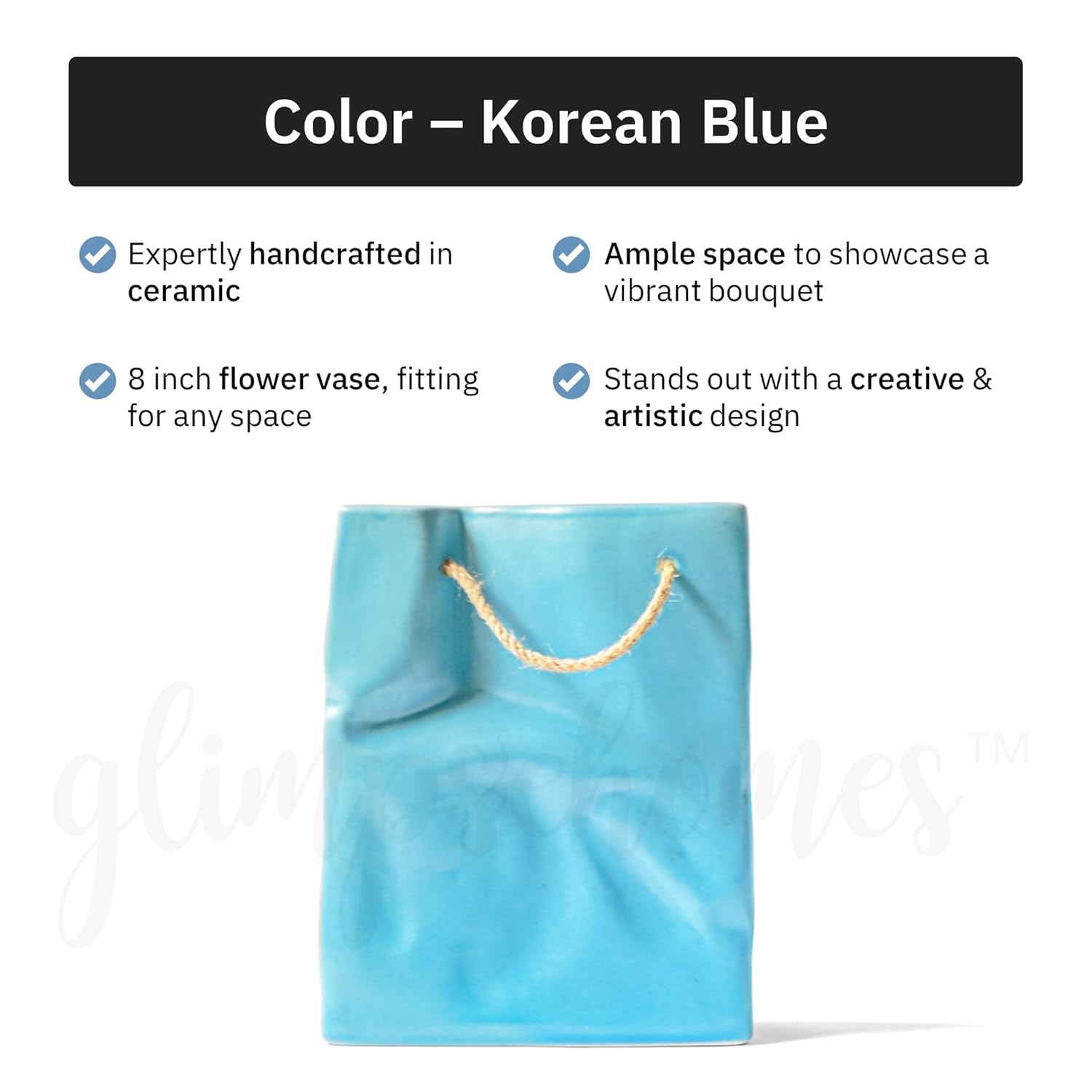 Crinkled Paper Bag Vase - Image 3