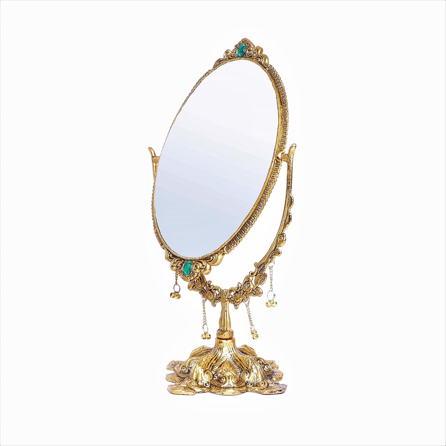 Double Side Table Mirror Gold Plated - Image 2