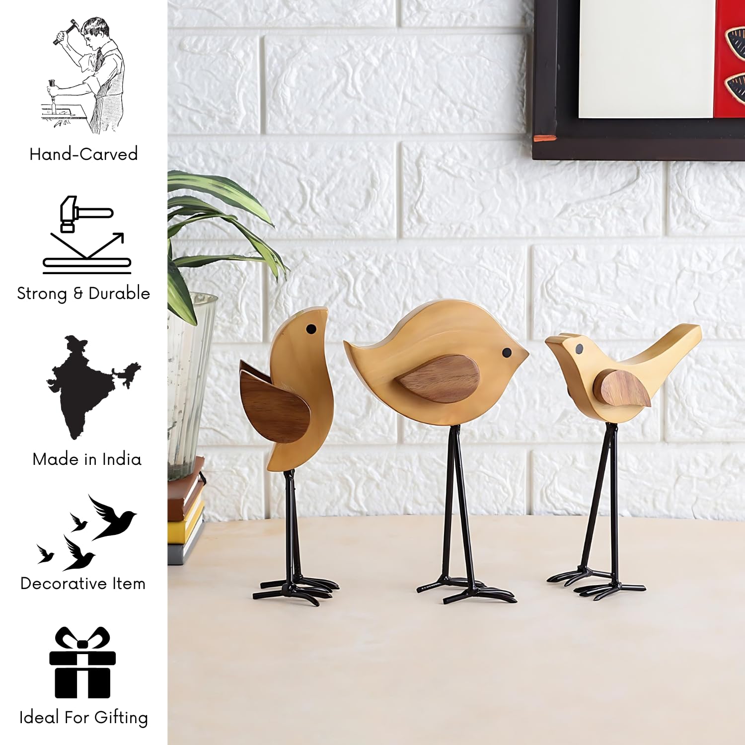 Wood Bird Family Decorative - Image 4