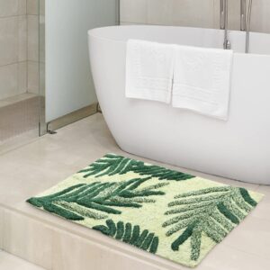 71g538FyupL._SL1440_.jpg Cotton Leaf Patterned Bathmat