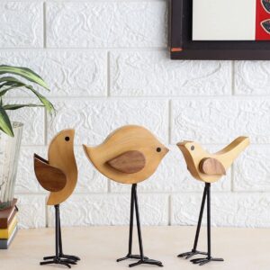 Wood Bird Family Decorative