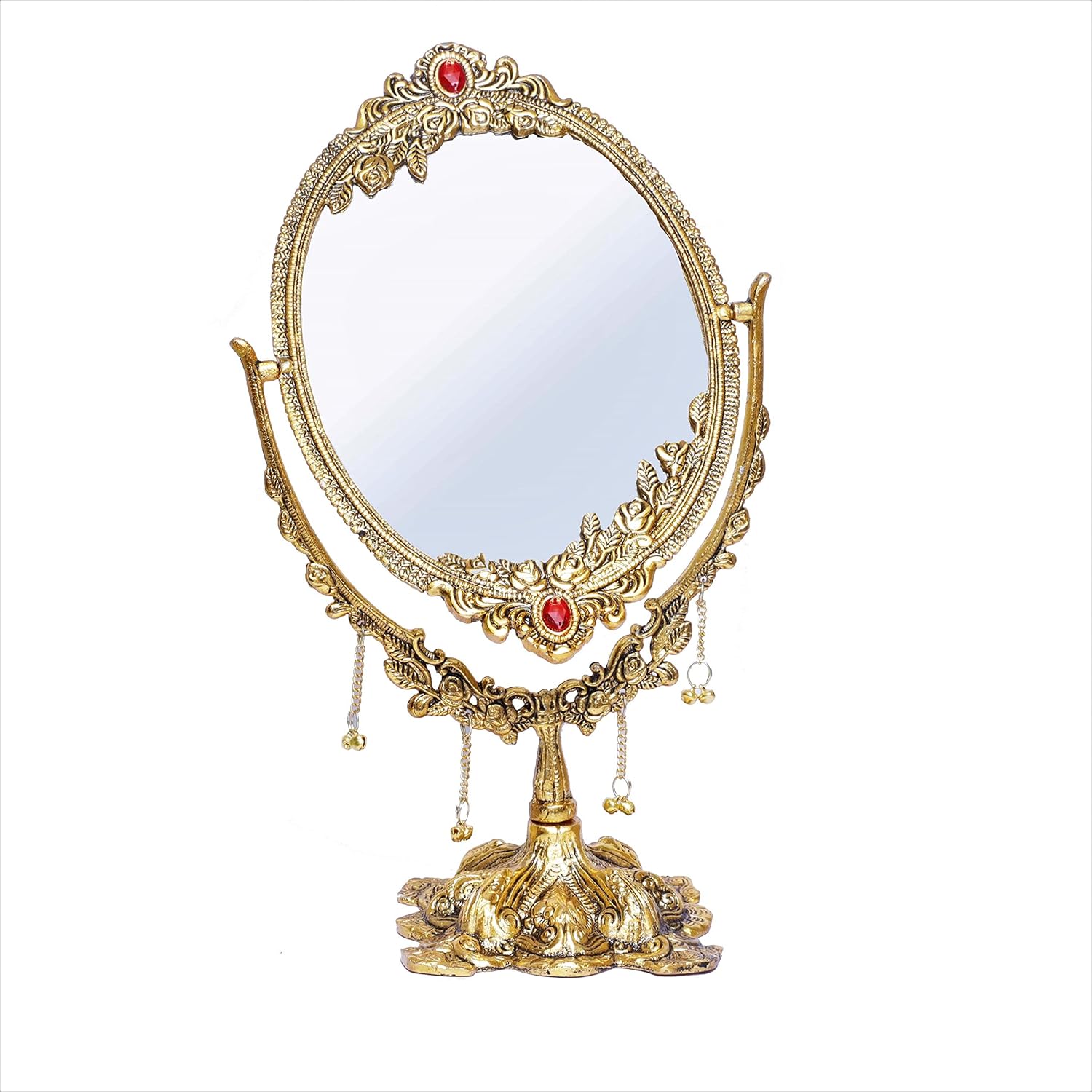Double Side Table Mirror Gold Plated - Image 3