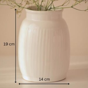 White Ceramic Flower Vase
