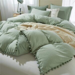 Pom Sage Duvet Cover