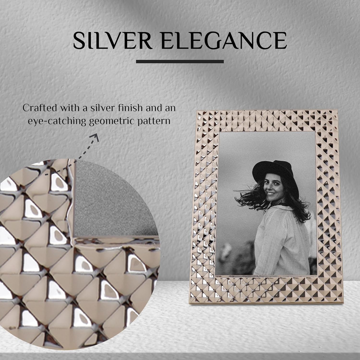 Photo Frame With Diamond Cuts - Image 3