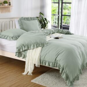 Duvet Cover Queen Size Ruffle Design